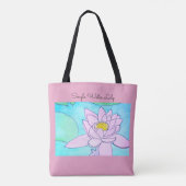 Enkele Waterlelie  Tote Bag (Achterkant)