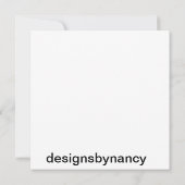 Enkele wenskaart kaart (Achterkant)