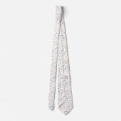 Enkele wilde bloemen die op stengels drijven stropdas (Achterkant)