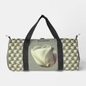 Enkele witte tulp bloem gepersonaliseerd plunjezak (Voorkant)