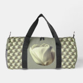 Enkele witte tulp bloem gepersonaliseerd plunjezak (Achterkant)