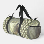 Enkele witte tulp bloem gepersonaliseerd plunjezak (Rechterhoek)