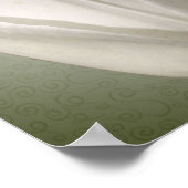 Enkele witte tulpenbloem Creëer uw eigen tekst Poster (Hoek)