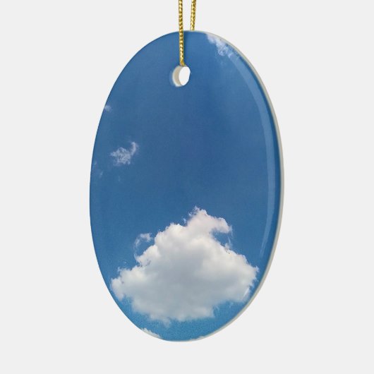 Enkele wolk keramisch ornament (Links)