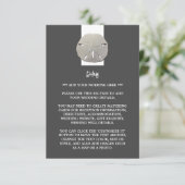 Enkele Zanddollar - Houtskoolgrijs - Trouwdetail Informatiekaartje (Staand voorkant)