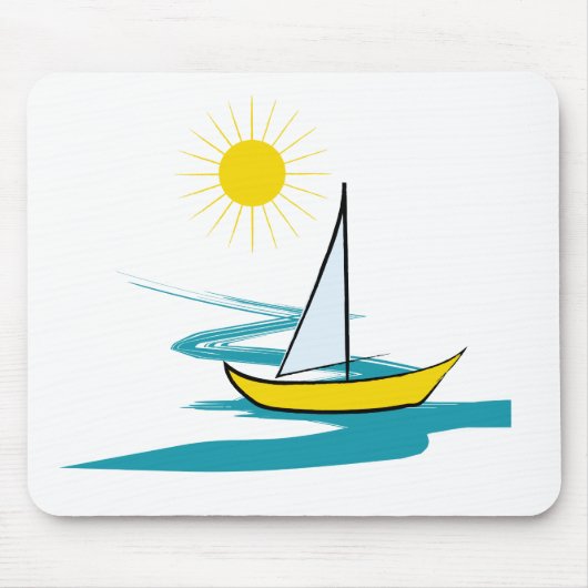enkele zeilboot muismat (Voorkant)