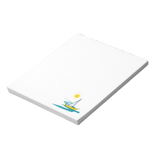 enkele zeilboot notitieblok (Linkerzijde)
