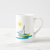 enkele zeilboot porselein kop (Rechts)