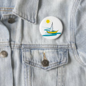 enkele zeilboot ronde button 5,7 cm (In situ)