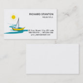 enkele zeilboot visitekaartje (Voorkant / Achterkant)