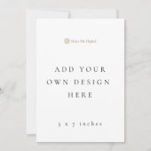 ENKELE ZIJDE 5 x 7 inch Invitation Kaart Portrait (Voorkant)