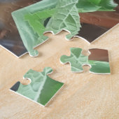 Enkele zonnebloem met muntblaadjes legpuzzel (Zijkant)