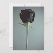 Enkele Zwarte Moody Grijze Romantische Elegante Tr Kaart (Achterkant)