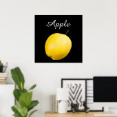 Enkelgele appel poster (Thuiskantoor)