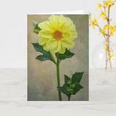 Enkelgele bloemkaart kaart (Gele Bloem)