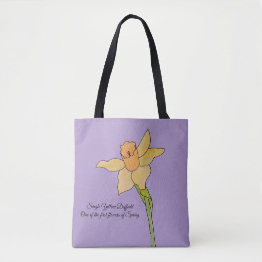 Enkelgele narcis Bleke Paarse Tote Bag (Voorkant)