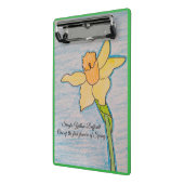 Enkelgele narcis met Oranje centrum Mini Klembord (Angled2)