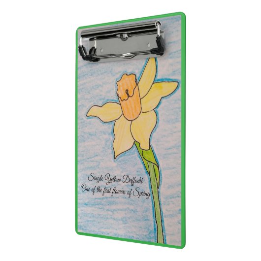 Enkelgele narcis met Oranje centrum Mini Klembord (Angled2)