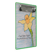 Enkelgele narcis met Oranje centrum Mini Klembord (Schuin)