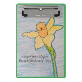 Enkelgele narcis met Oranje centrum Mini Klembord (Voorkant)