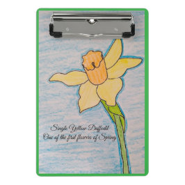 Enkelgele narcis met Oranje centrum Mini Klembord