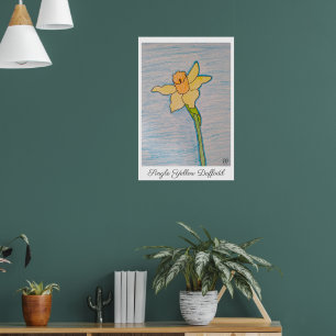 Enkelgele narcis poster