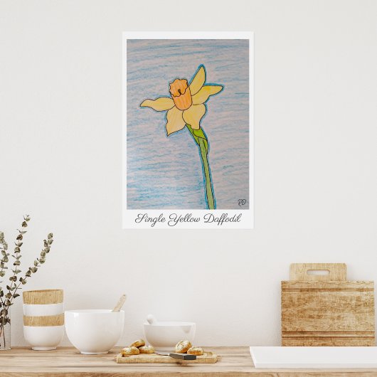 Enkelgele narcis poster (Keuken)