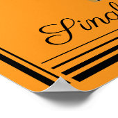 Enkelgele narcis Sinaasappel Poster (Hoek)