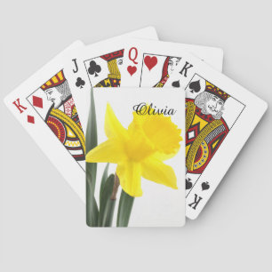 Enkelgele Narcissus Daffodil Pokerkaarten