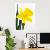 Enkelgele Narcissus Daffodil Poster (Thuiskantoor)