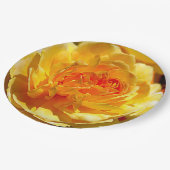 Enkelgele roos papieren bordje (Gekanteld)