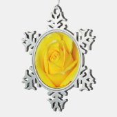 Enkelgele rozenpeuter-snowflake-versiering tin sneeuwvlok ornament (Rechts)