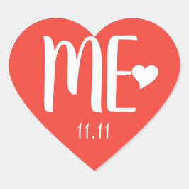 Enkelingen-dag Natuurlijkheid en mededogen CC1071 Hart Sticker