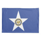 Enkelloods met vlag van Houston Kussensloop (Achterkant)