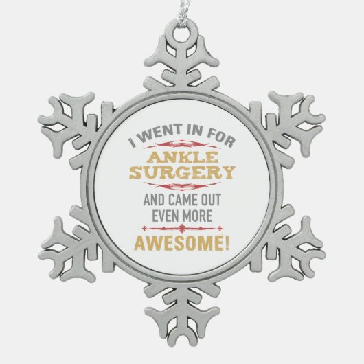 Enkeloperatie herstel Humor Tin Sneeuwvlok Ornament (Voorkant)