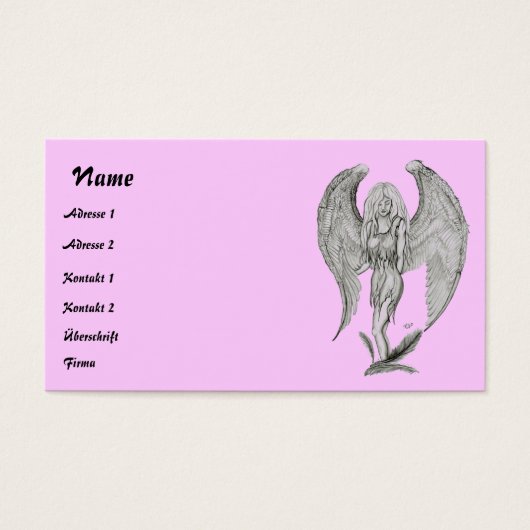 Enkelpotloodtekening Visitekaartjes (Voorkant)