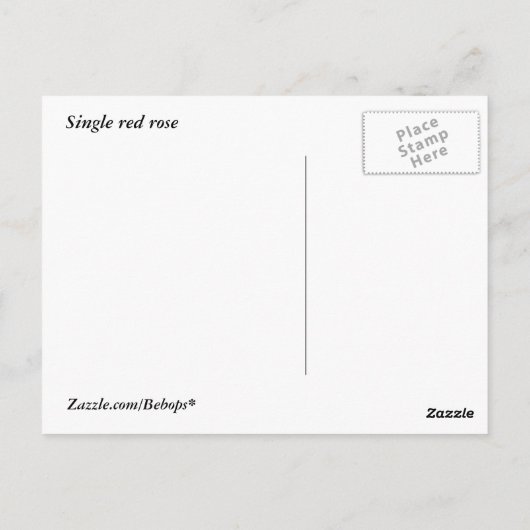 Enkelroze Briefkaart (Achterkant)