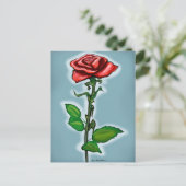 Enkelroze Briefkaart (Staand voorkant)