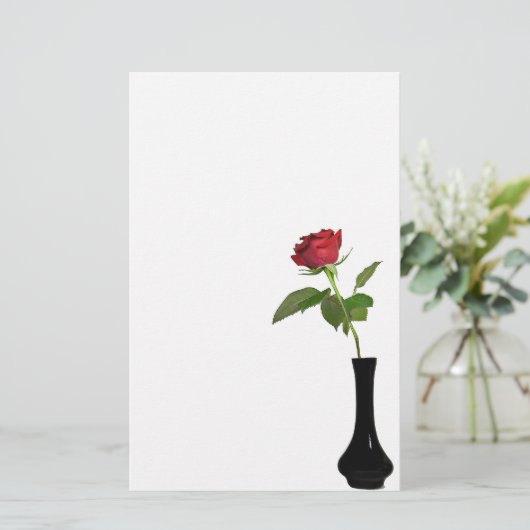 Enkelroze Briefpapier (Staand voorkant)