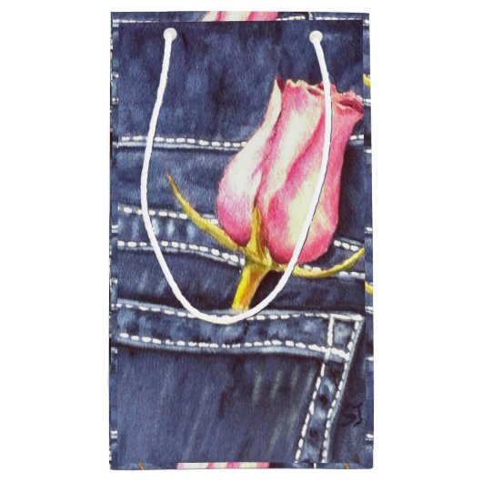 Enkelroze roze klein cadeauzakje (Achterkant)