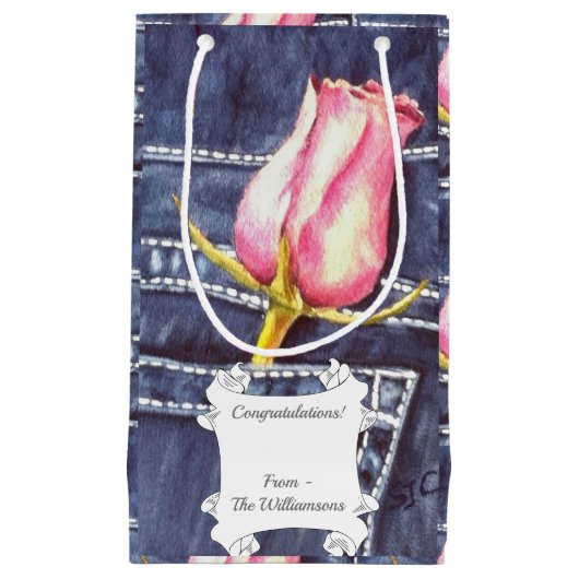 Enkelroze roze klein cadeauzakje (Voorkant)