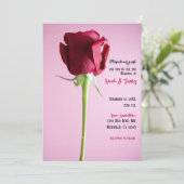 Enkelroze roze Romantische legante bruiloft Kaart (Staand voorkant)
