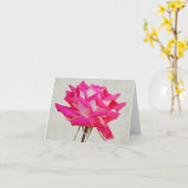 Enkelroze roze van de Gertie's Garden Note Kaart (Gele Bloem)