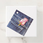 Enkelroze roze ventilator bedankjes labels (In situ)