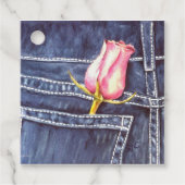 Enkelroze roze ventilator bedankjes labels (Voorkant)