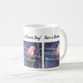 Enkelroze roze Waterverf ventilator Koffiemok (Voorkant rechts)