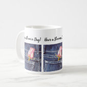 Enkelroze roze Waterverf ventilator Koffiemok (Voorkant links)