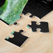 Enkelroze rozenbloem op zwart, Corinthians Verse Legpuzzel (Zijkant)