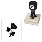 Enkelroze Rubberstempel (Gestempeld)
