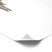 Enkelvogel en enkele bloem foto afdruk (Hoek)